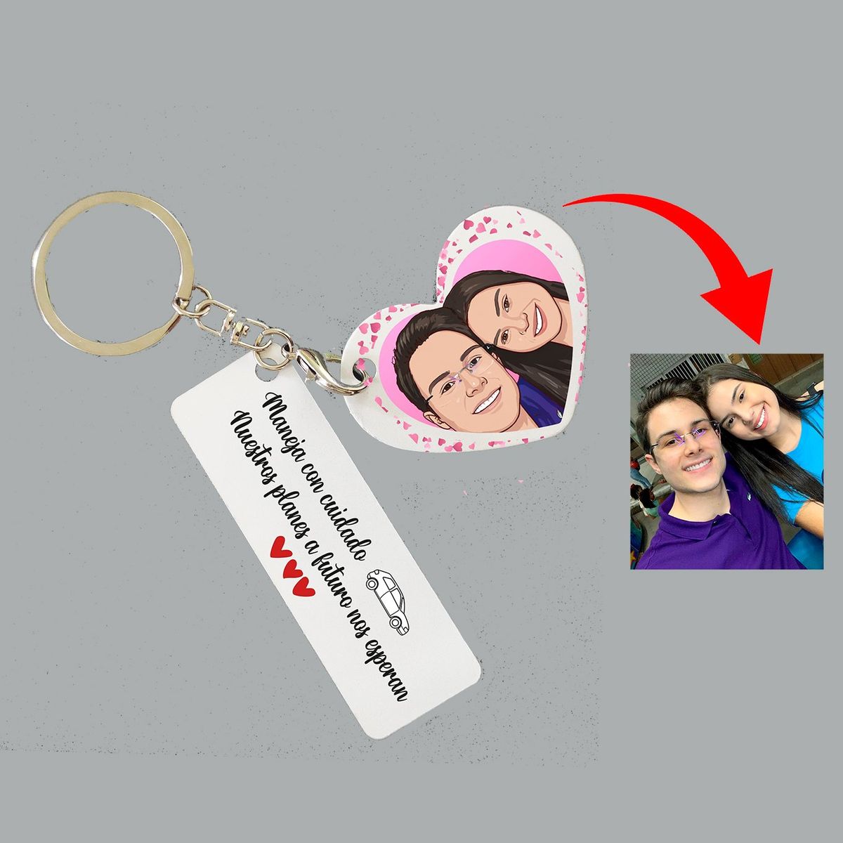 M MATIX SHOP - Matix-Regalos Personalizados - Llavero Caricatura + Cumpleaños