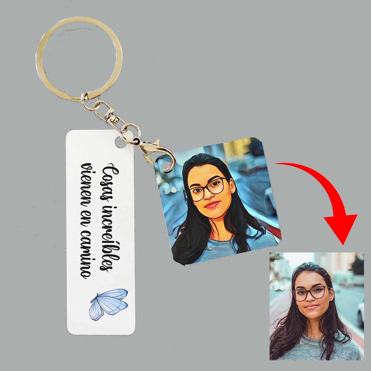 M MATIX SHOP - Matix-Regalos Personalizados - Llavero Caricatura + Cumpleaños