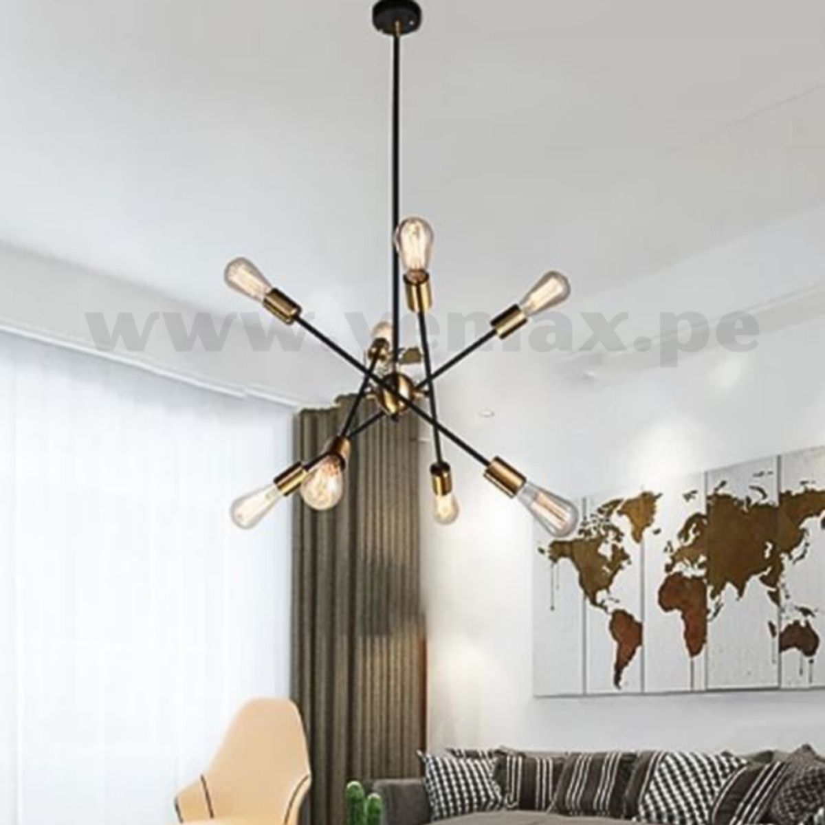 GENERICO - Lámpara Colgante Gold Vintage