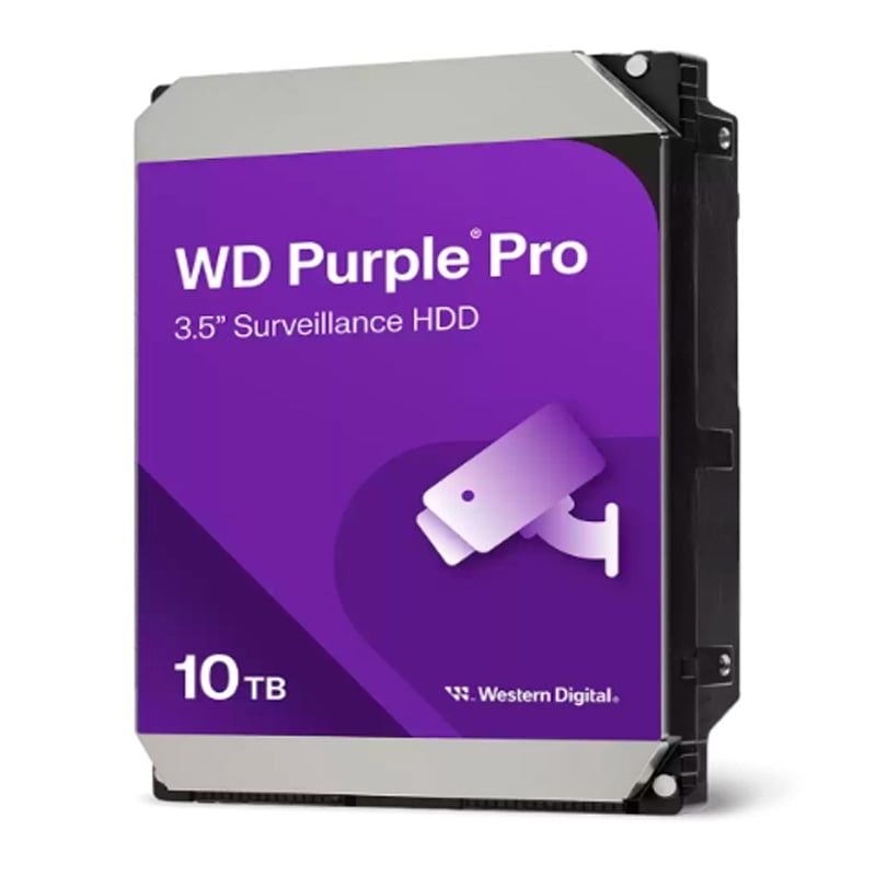 WESTERN DIGITAL - Disco Duro 10TB Purple PRO WD Sata Purpura Para Videovigilancia