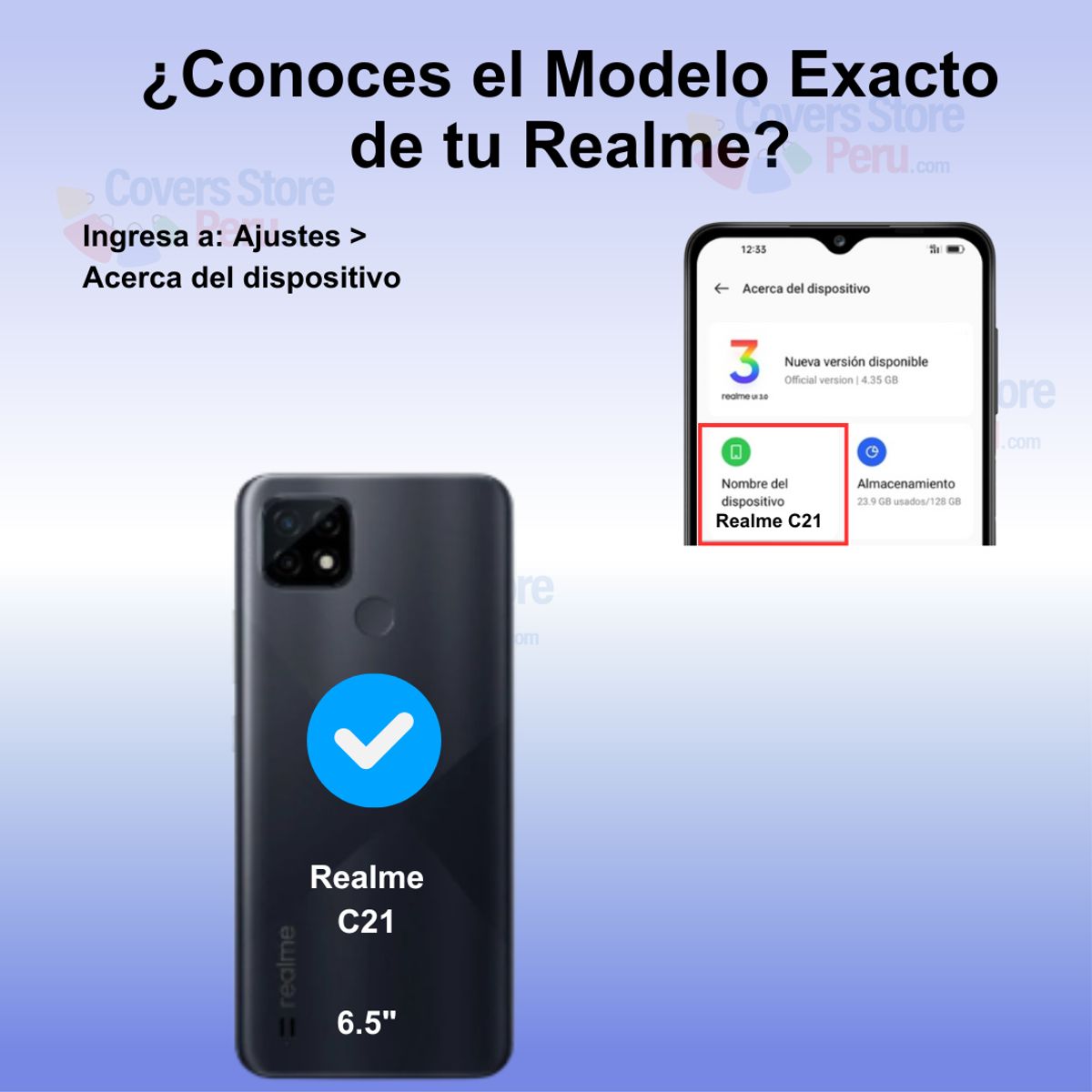 GENERICO - Funda para Realme C21 Ahumado con Anillo Verde Antishock