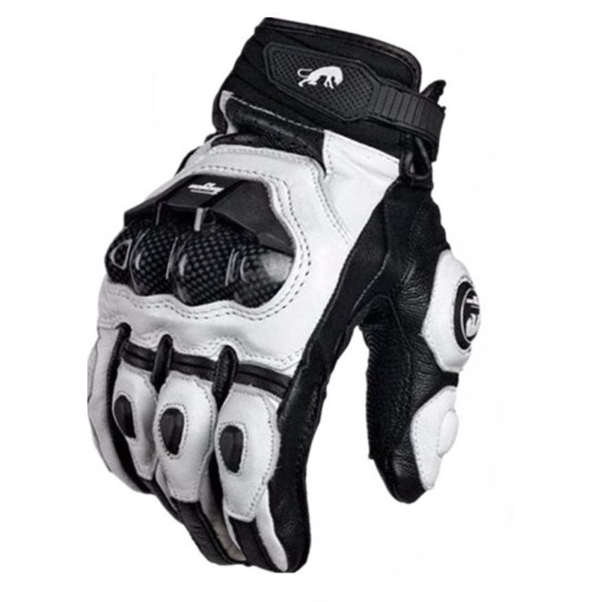 GENERICO - Guantes para moto de cuero con protecciones Furygan