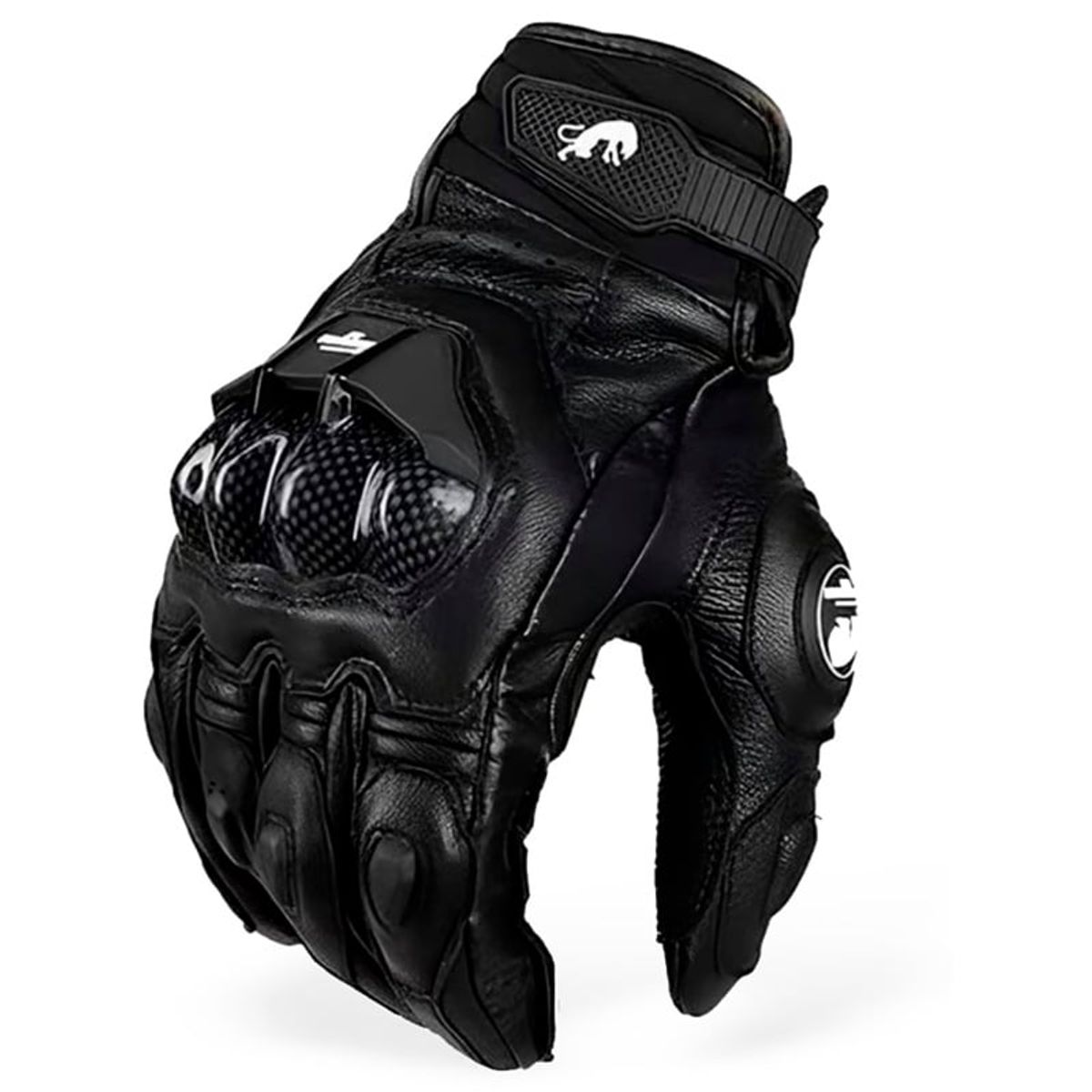 GENERICO - Guantes para moto de cuero con protecciones Furygan