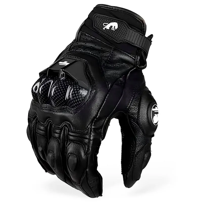 GENERICO - Guantes para moto de cuero con protecciones Furygan