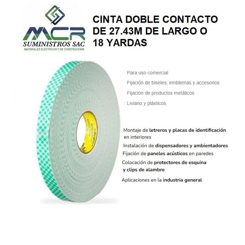 GENERICO - CINTA DOLE CONTACTO DE 27.43M O 18 YARDAS  DE LARGO