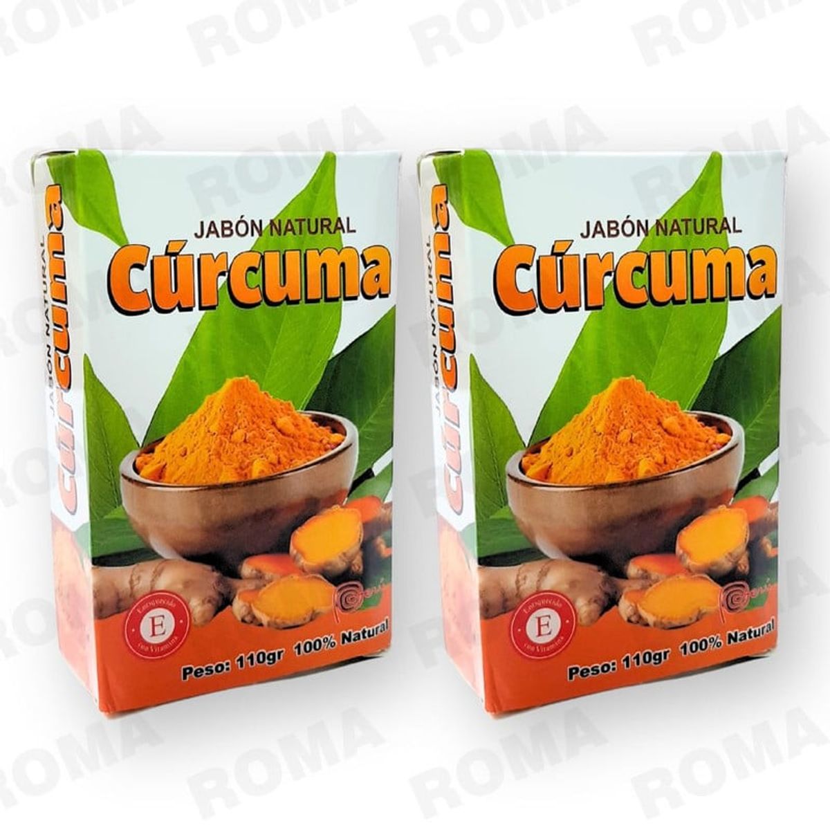 GENERICO - PACK 2 JABONES EN BARRA DE CÚRCUMA 220G