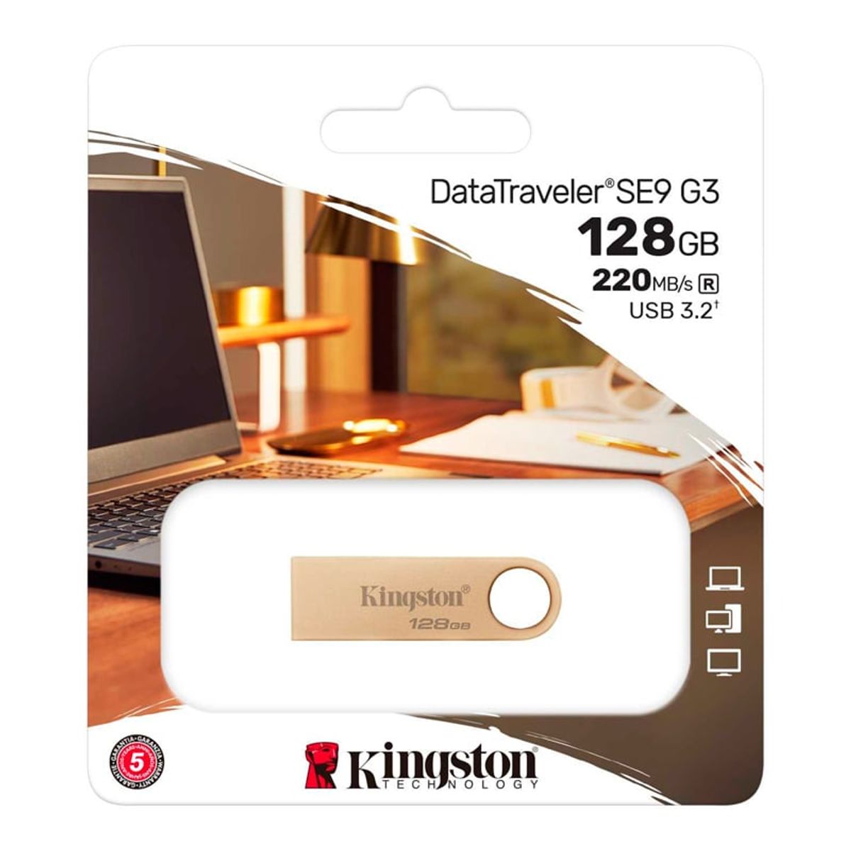 KINGSTON - Memoria Flash USB Kingston DataTraveler SE9 G3 128GB USB 3.2
