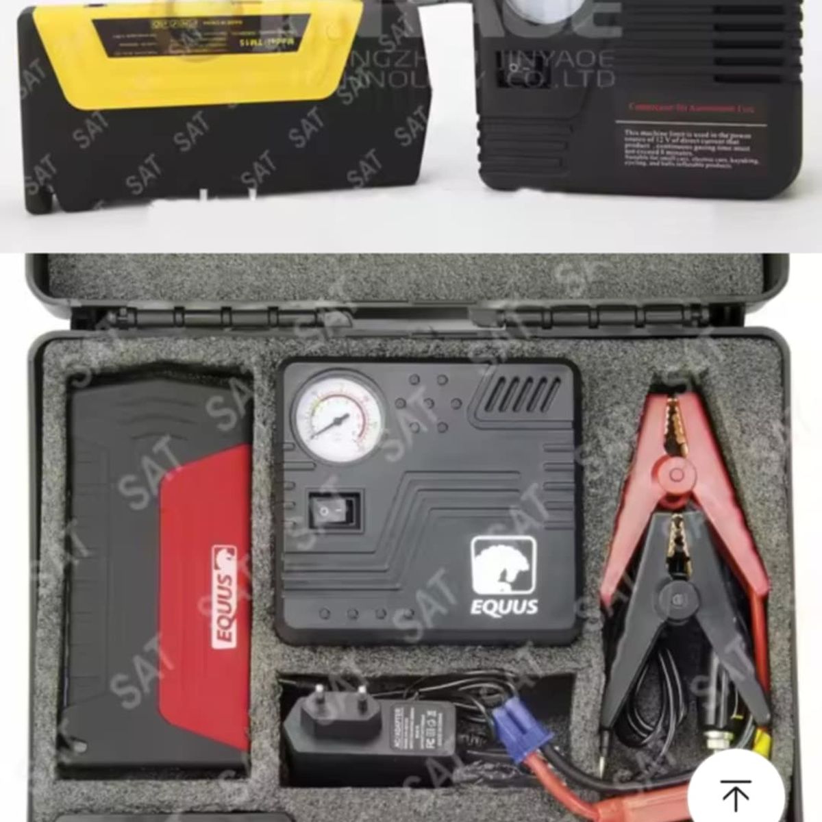 GENERICO - Kit Arrancador de Bateria y Compresor de Aire Auto Camioneta