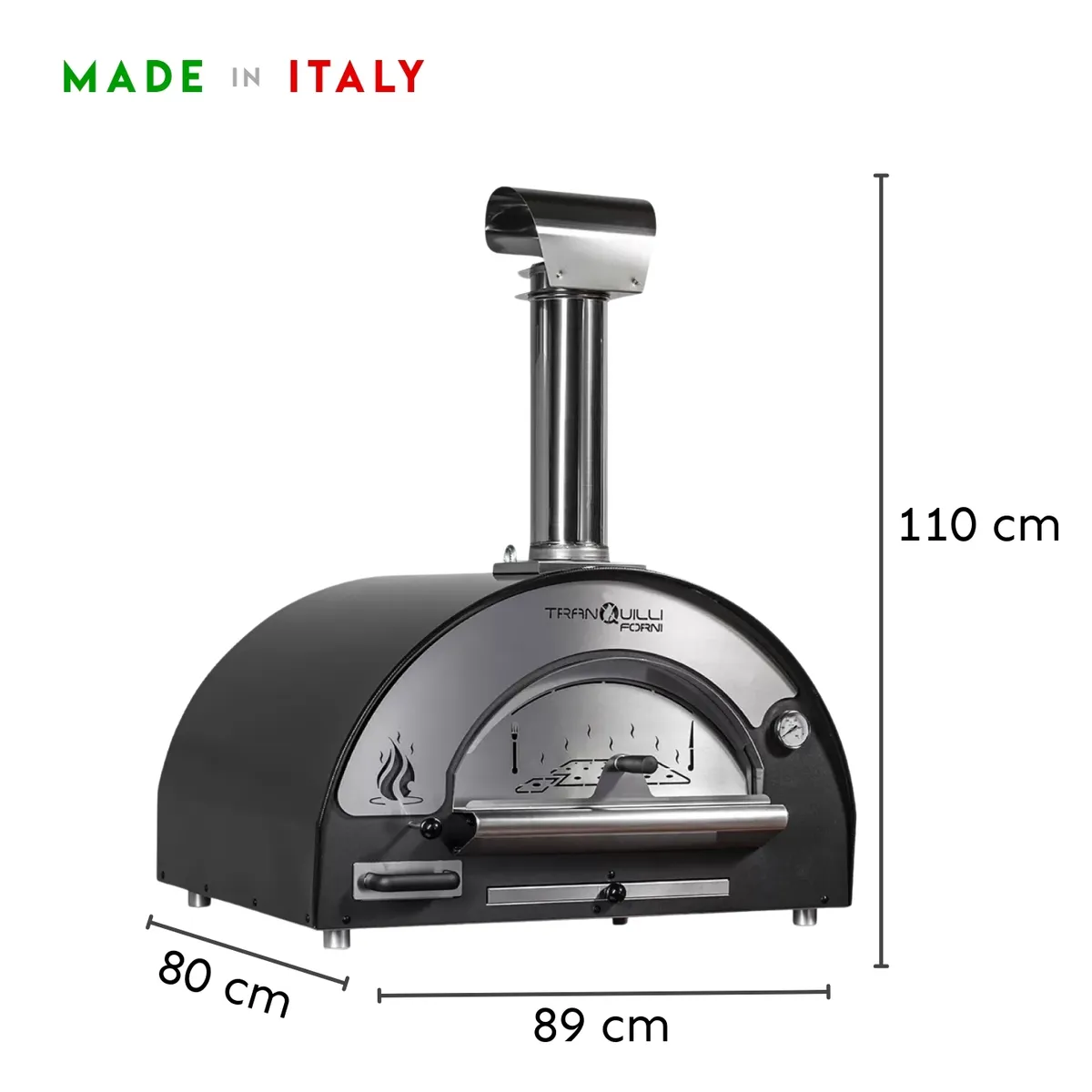 TRANQUILLI FORNI - Horno de Leña para pizzas I Arde Medium I Gris