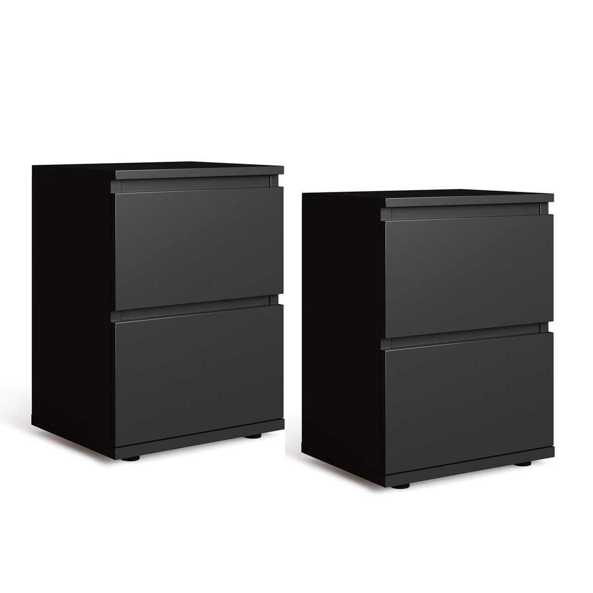 GENERICO - Duo de Dos Veladores Negros Melamina