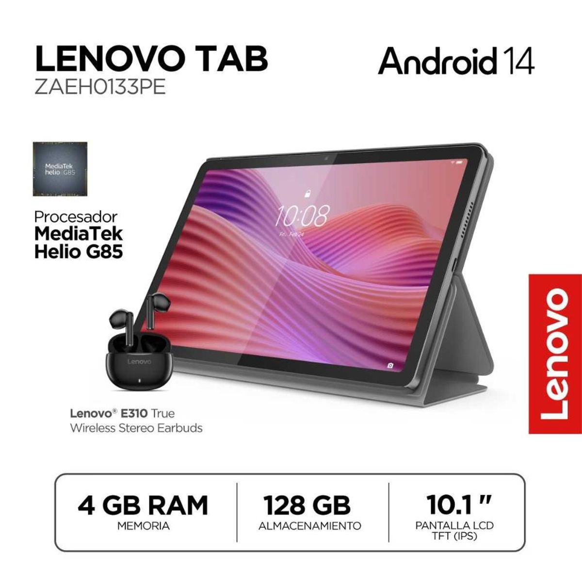 LENOVO - Tablet Lenovo TAB Mediatek helioG85 RAM4gb + 128gb 101” IPS