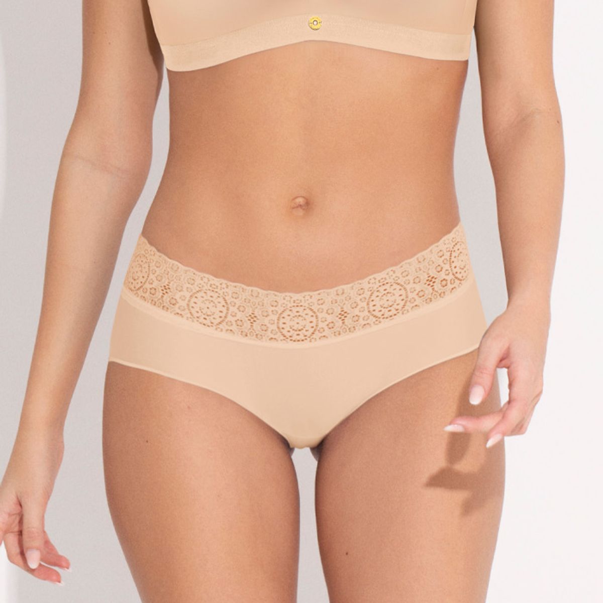 CHAMELA - Calzón Cachetero con Encaje - 26634