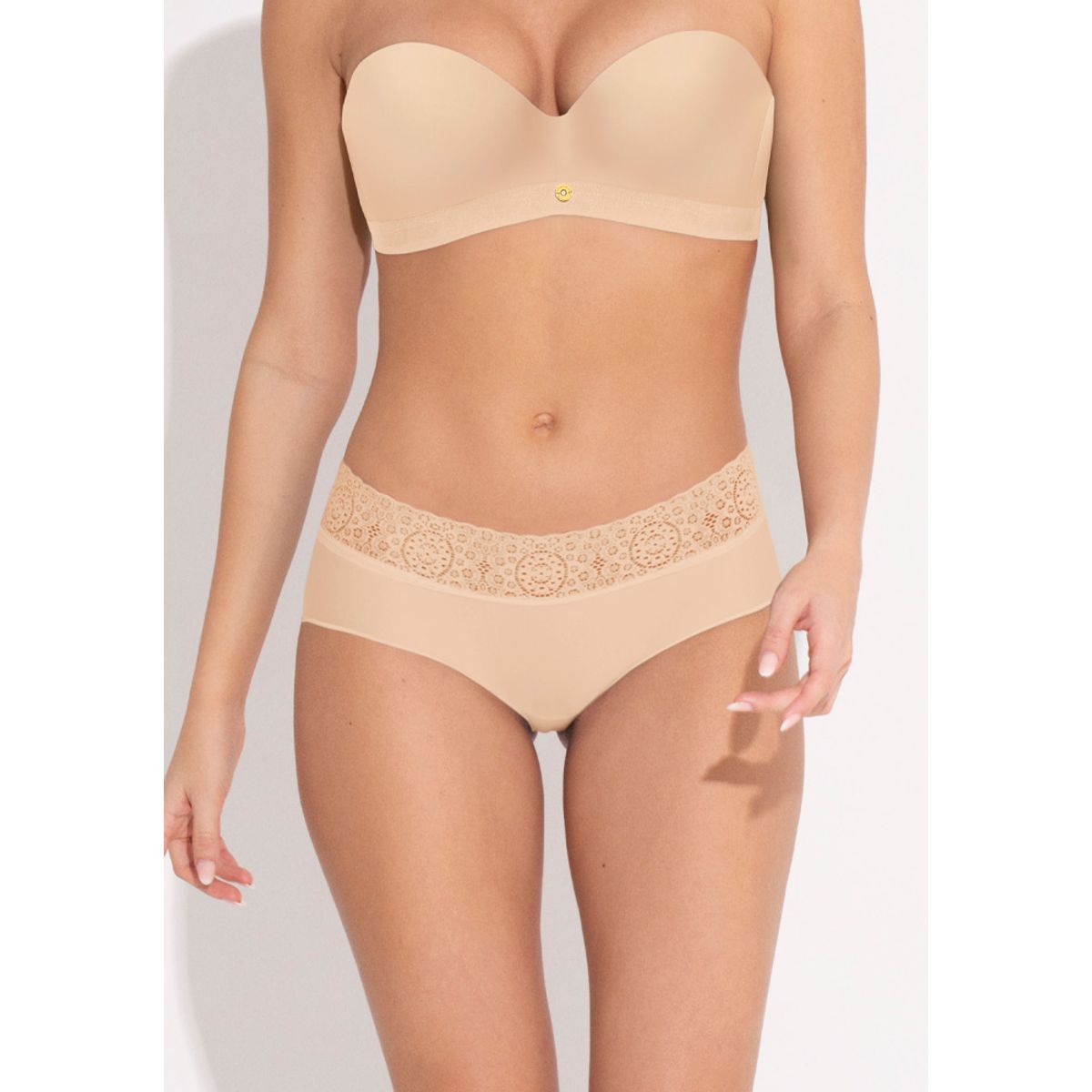 CHAMELA - Calzón Cachetero con Encaje - 26634