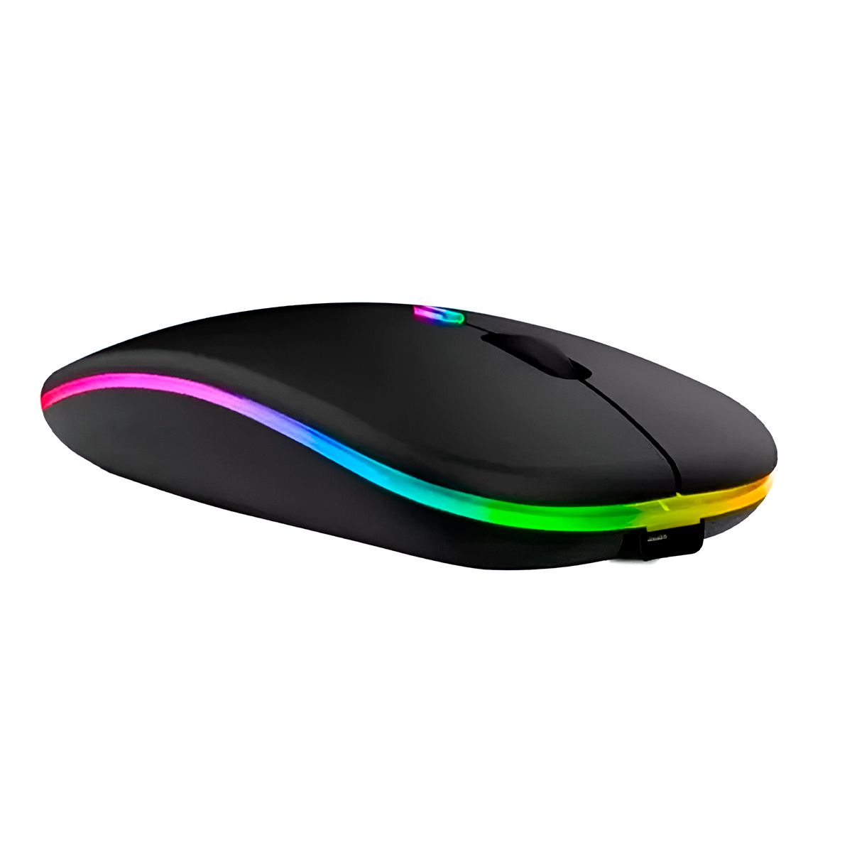 GENERICO - Elegante ratón inalámbrico recargable Click Silent Led Rgb