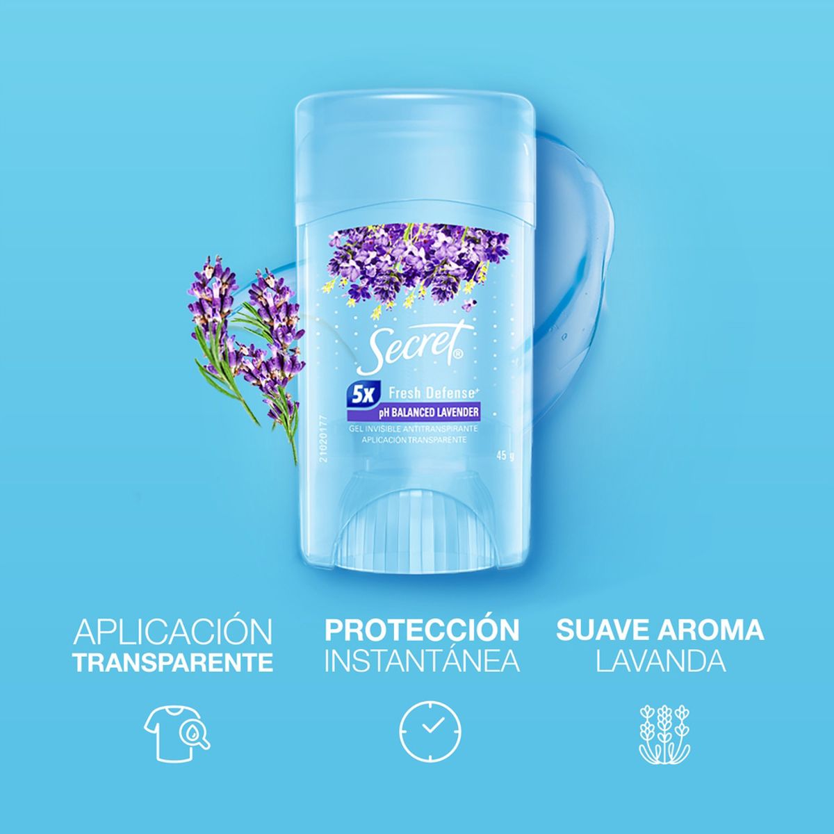 SECRET - Desodorante Antitranspirante Secret Gel Invisible 45g