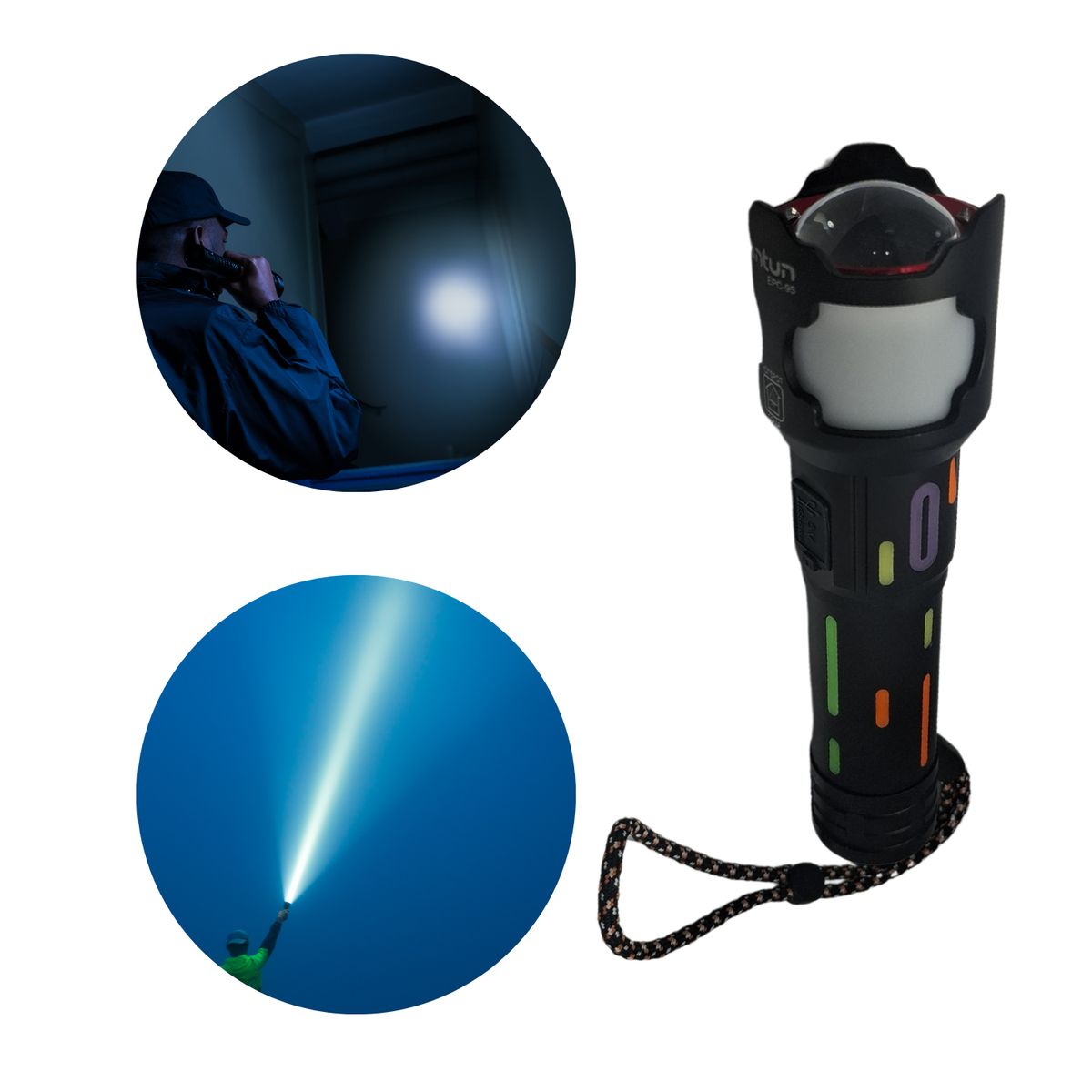 ROHS - Linterna Táctica LANTUN ¡Luz Potente en tus Manos