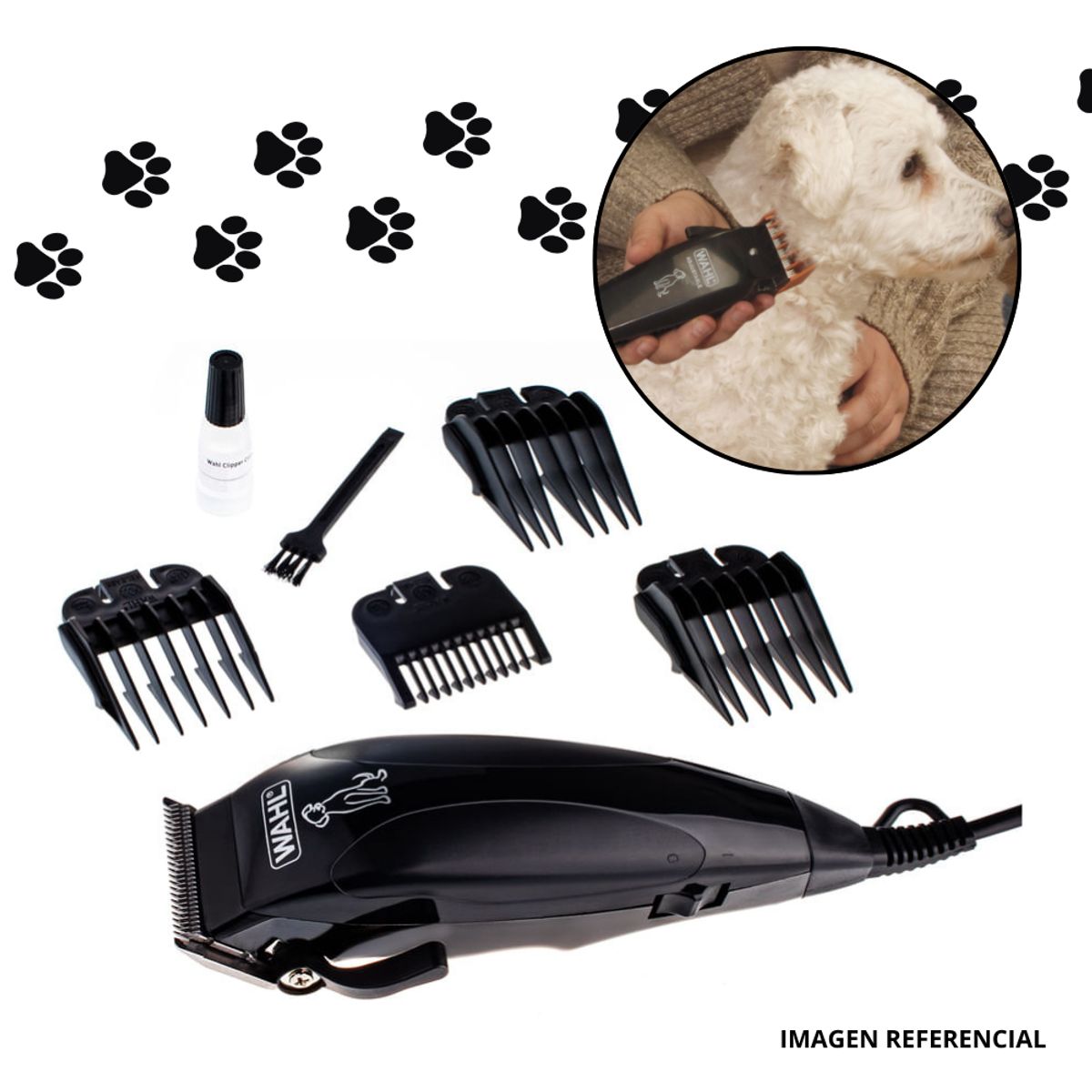 WAHL - Maquina Wahl de Mascota Pet Clipper Kit 9 Piezas