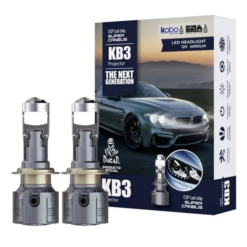 GENERICO - Kit Foco Iron Kb3 Cambus H7 Mini Lupa Proyector 12v Csp Kobo