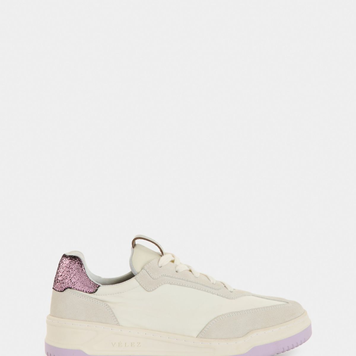 VELEZ - Vélez Zapatillas Niebla Cuero Mujer Corte Deportivo Blanco