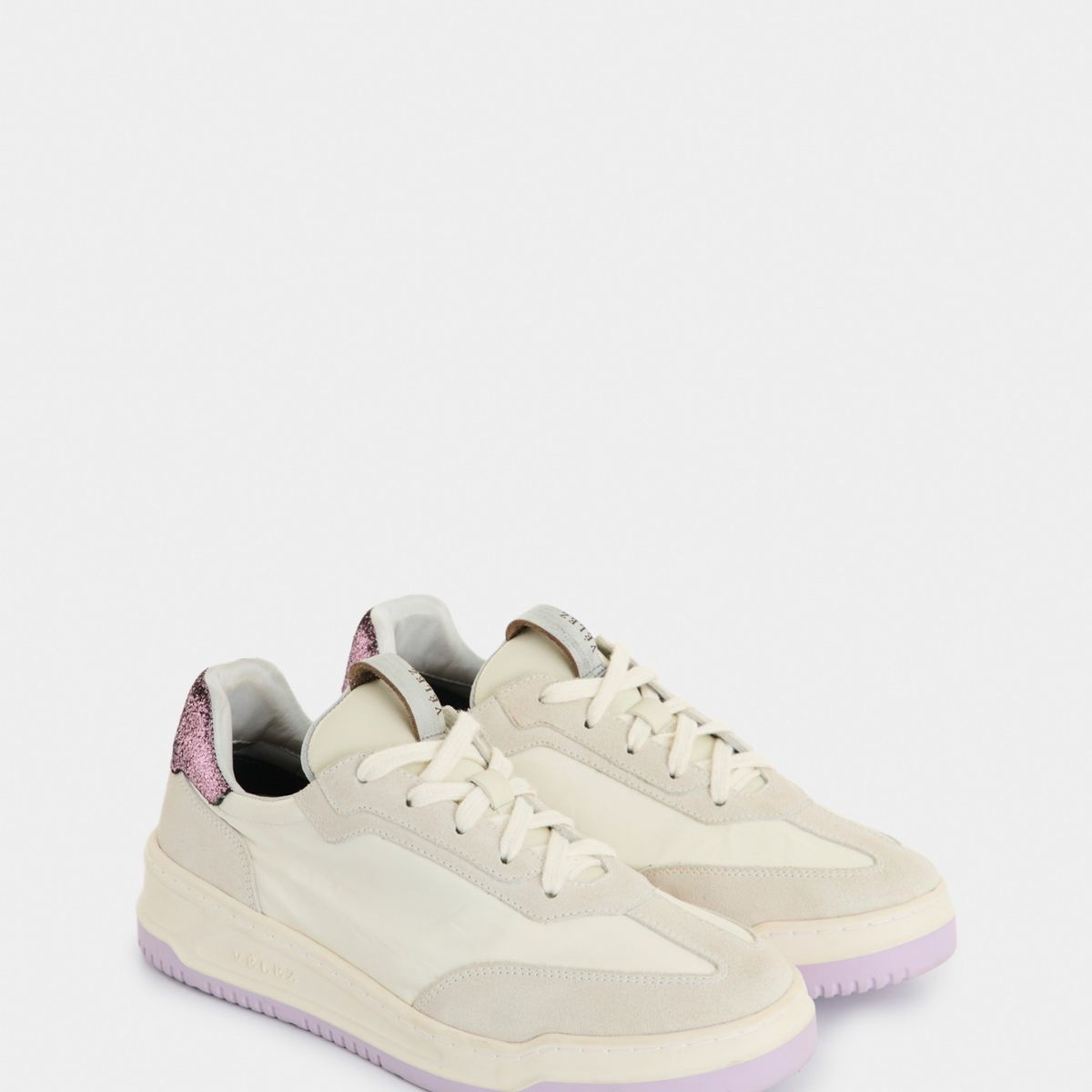 VELEZ - Vélez Zapatillas Niebla Cuero Mujer Corte Deportivo Blanco