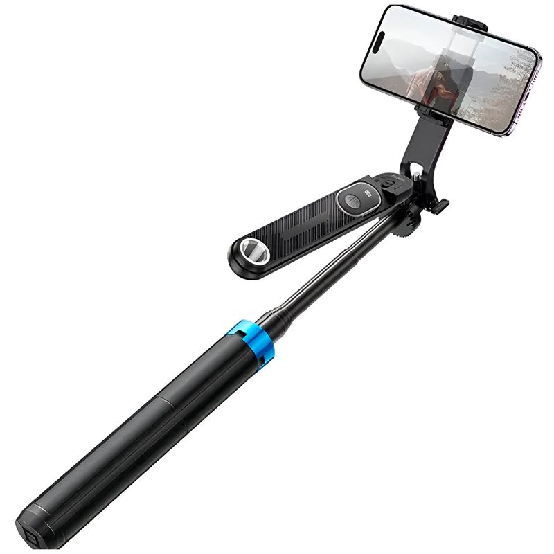 GENERICO - Palo Selfie Control Remoto Bluetooth Trípode Negro