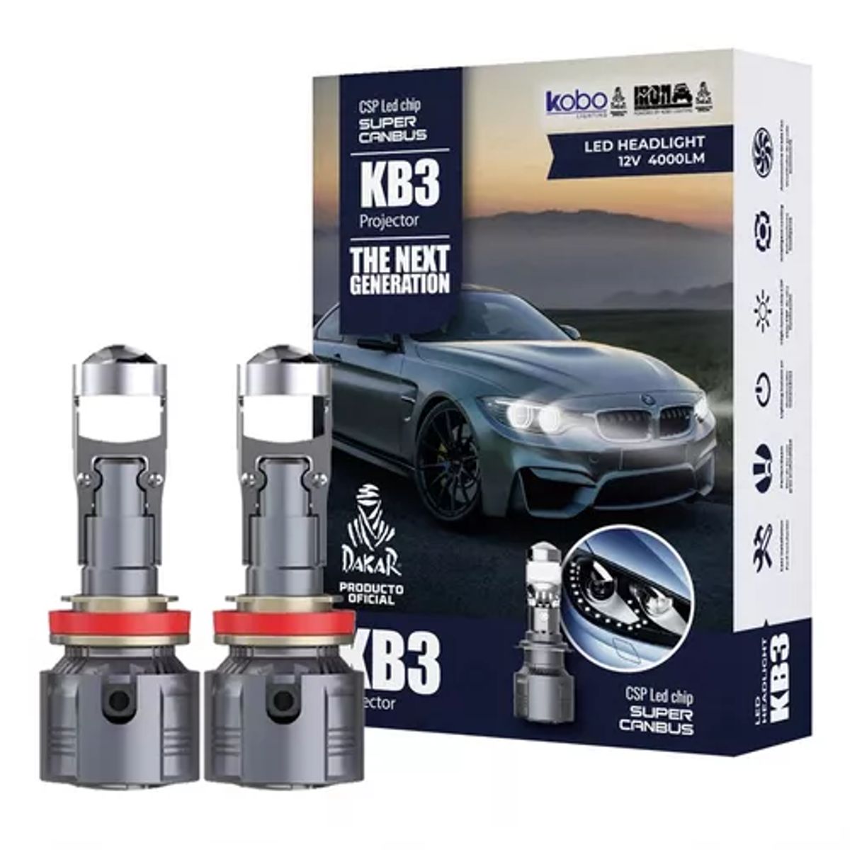 GENERICO - Kit Foco Iron Kb3 Cambus H11 Mini Lupa Proyector