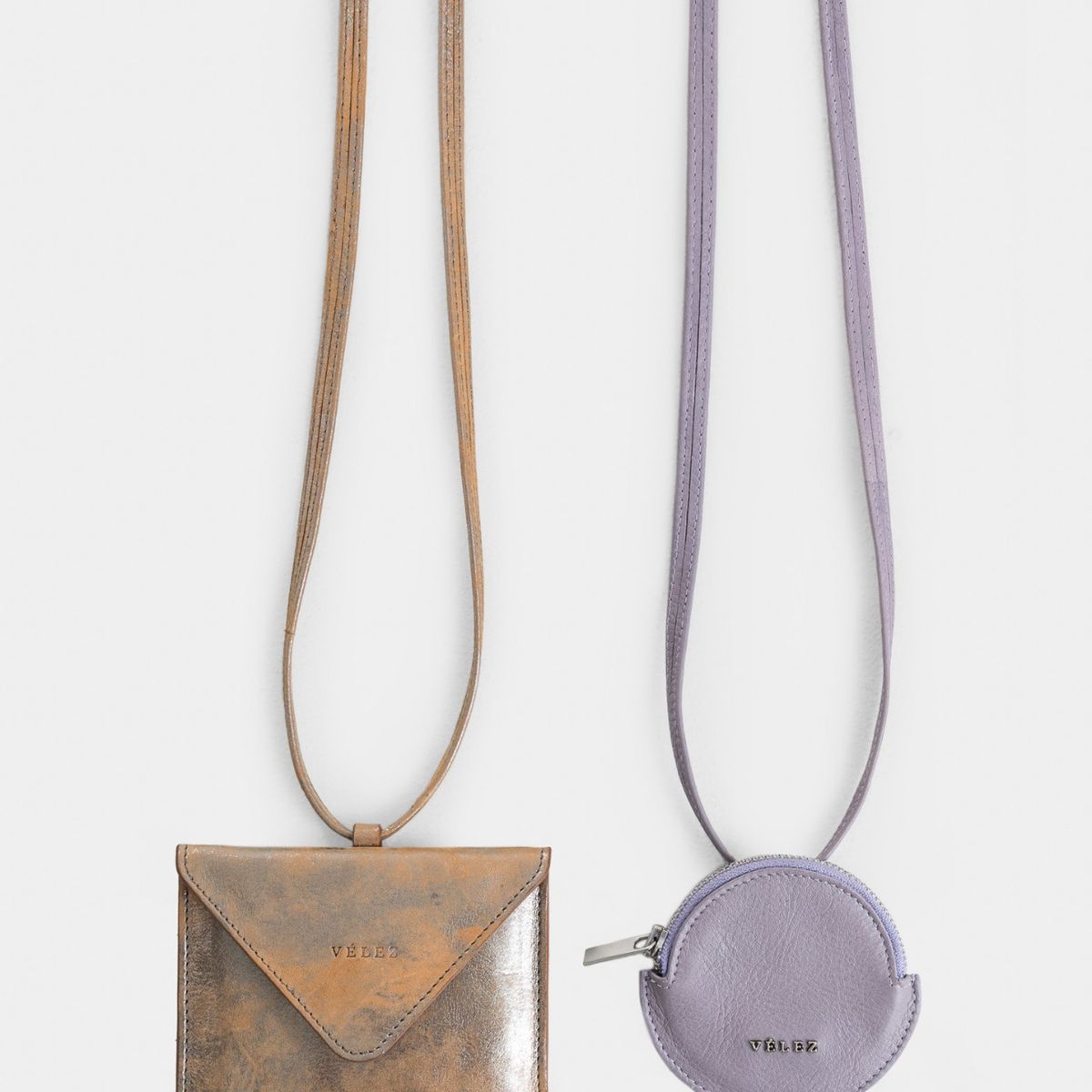 VELEZ - Vélez Monedero Mallorca De Cuero Liso Para Mujer Lila