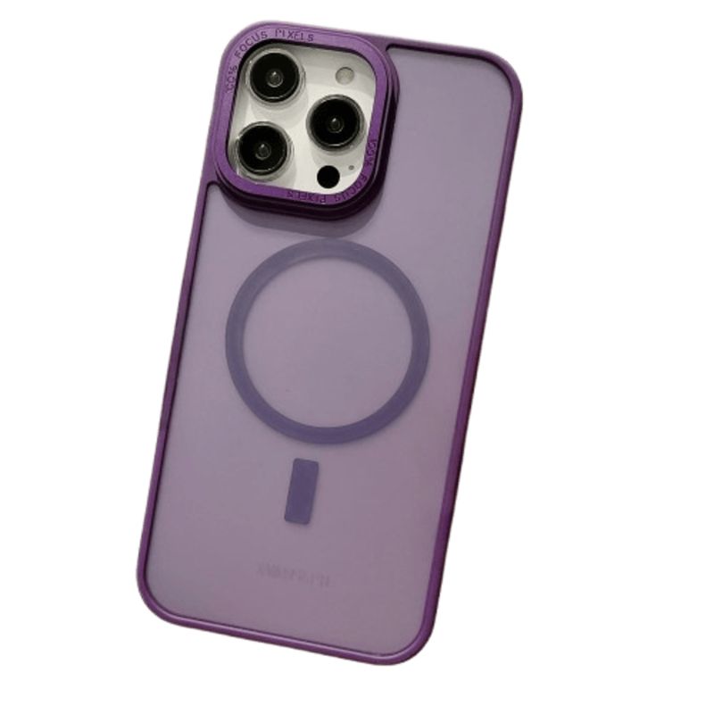 GENERICO - Funda para Samsung S23 Ultra Magsafe Ahumado Mate Morado