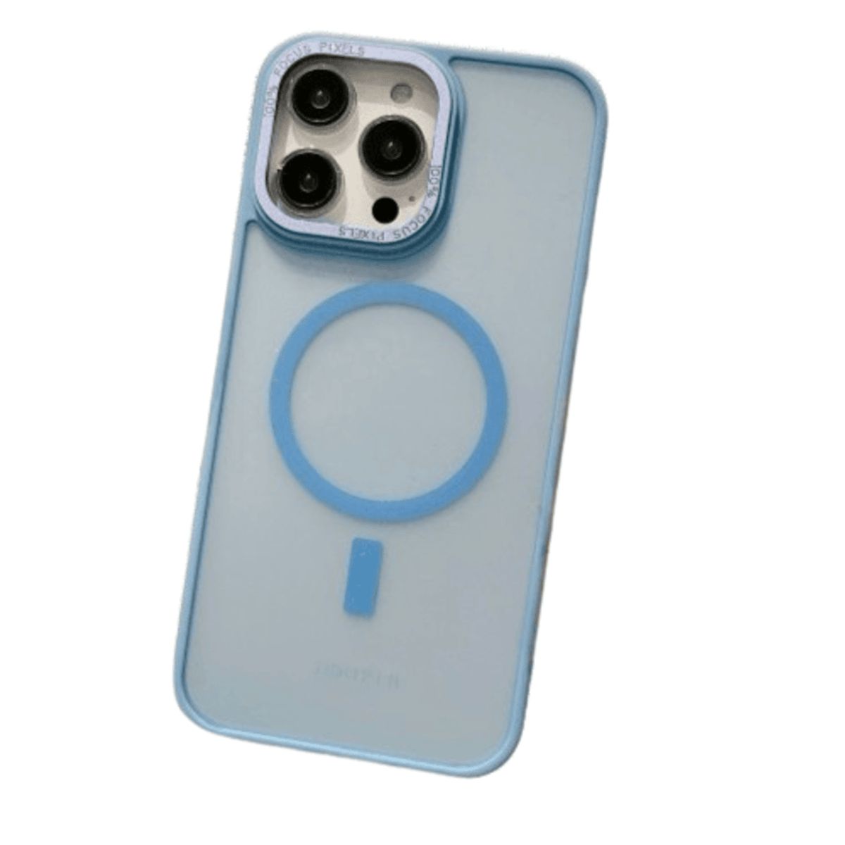 GENERICO - Funda para iPhone 15 Pro Magsafe Ahumado Mate Celeste