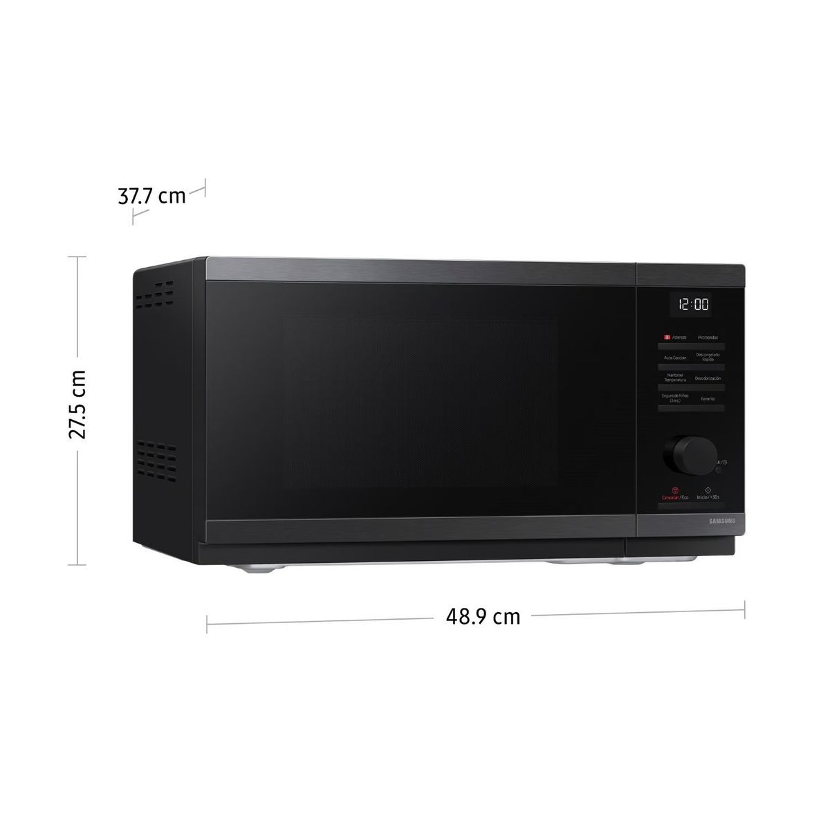 SAMSUNG - Microondas Samsung 23LT Acero Inoxidable MS23DG4504AGPE
