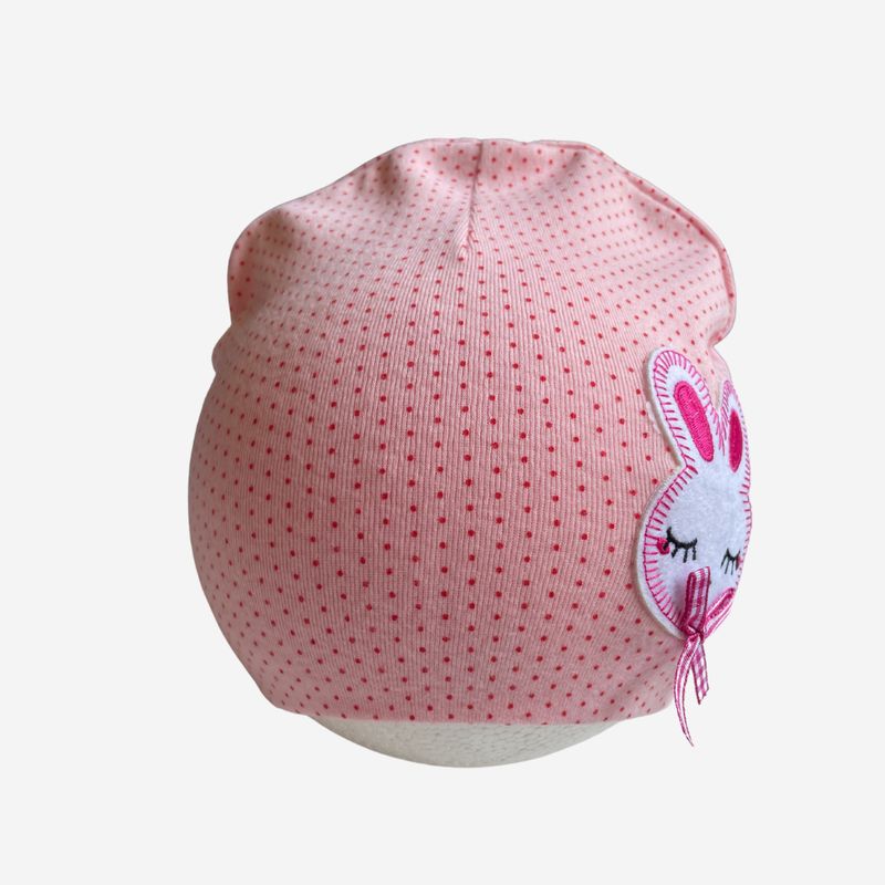 KAST PE - Beanie de Algodón Conejita para Bebé 2 a 9 meses - Rosado