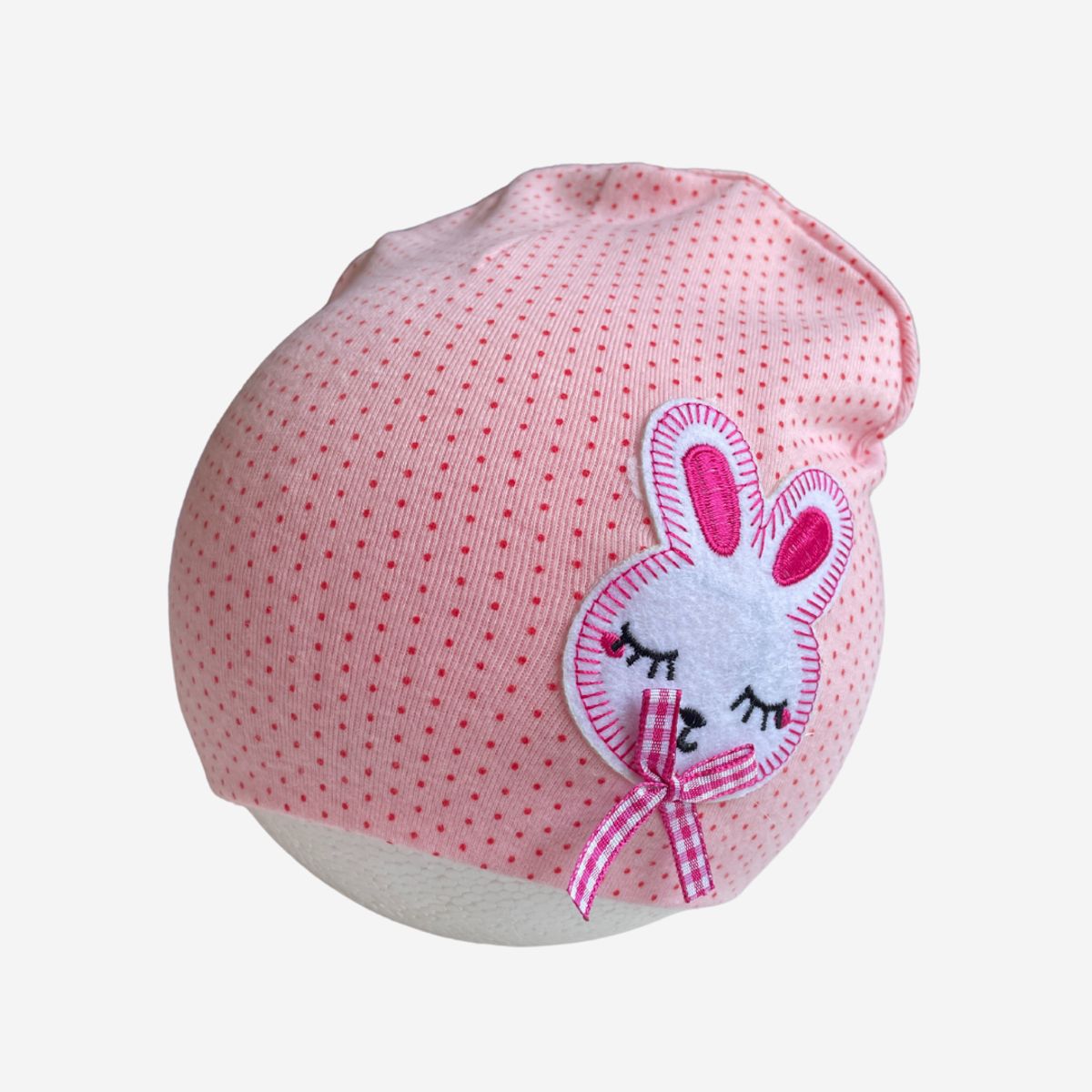KAST PE - Beanie de Algodón Conejita para Bebé 2 a 9 meses - Rosado