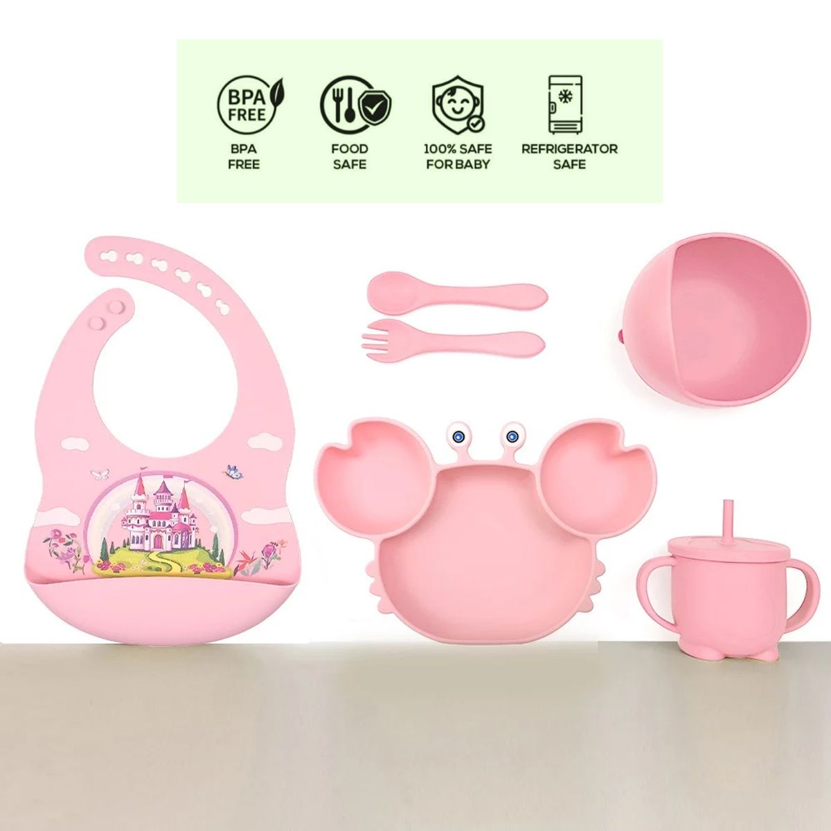 GENERICO - Set de alimentación para bebé castillo