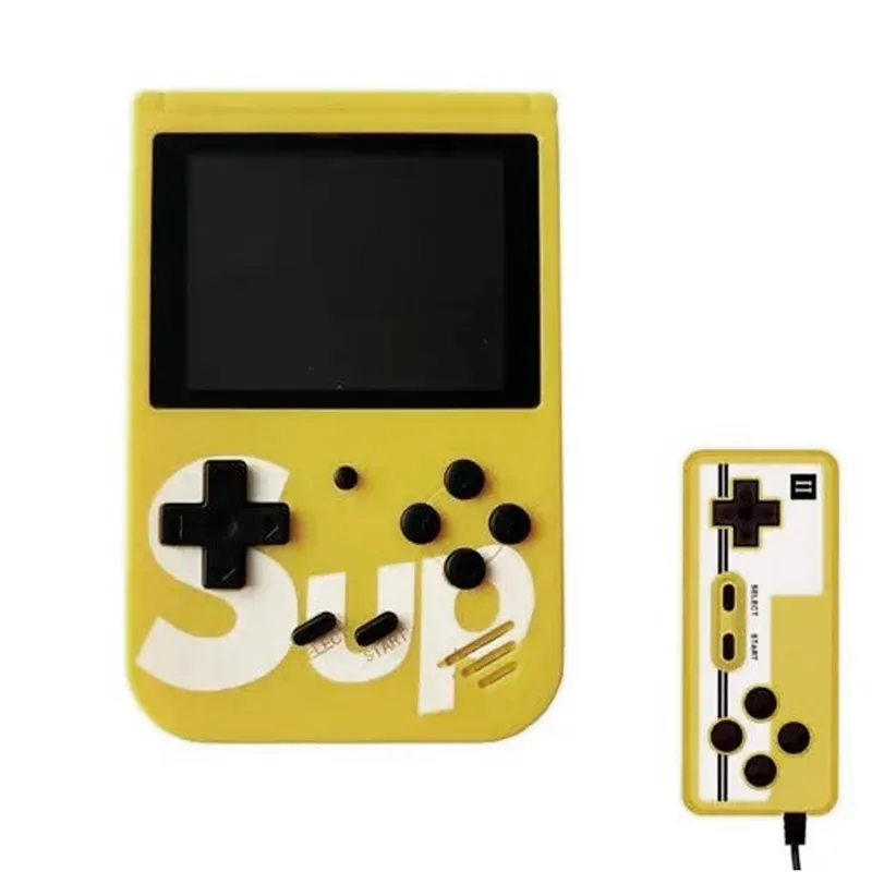 GENERICO - Mini Consola Retro Sup 400 Juegos + Mando Adicional (Amarillo)