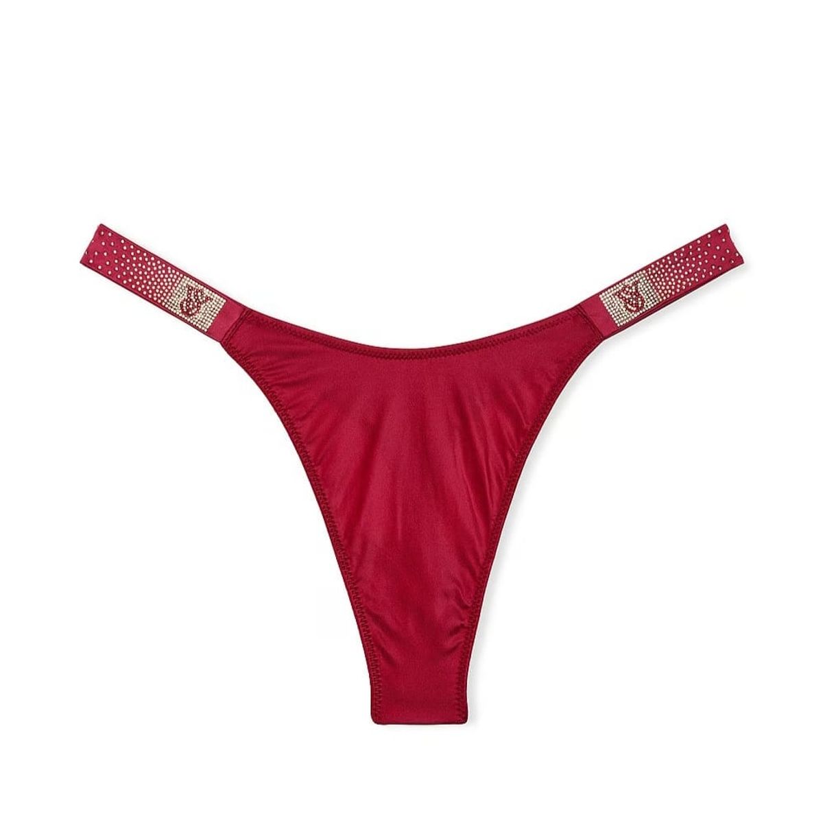 VICTORIA'S SECRET - Panty Tanga lisa Guinda Con Brillante Victorias secret