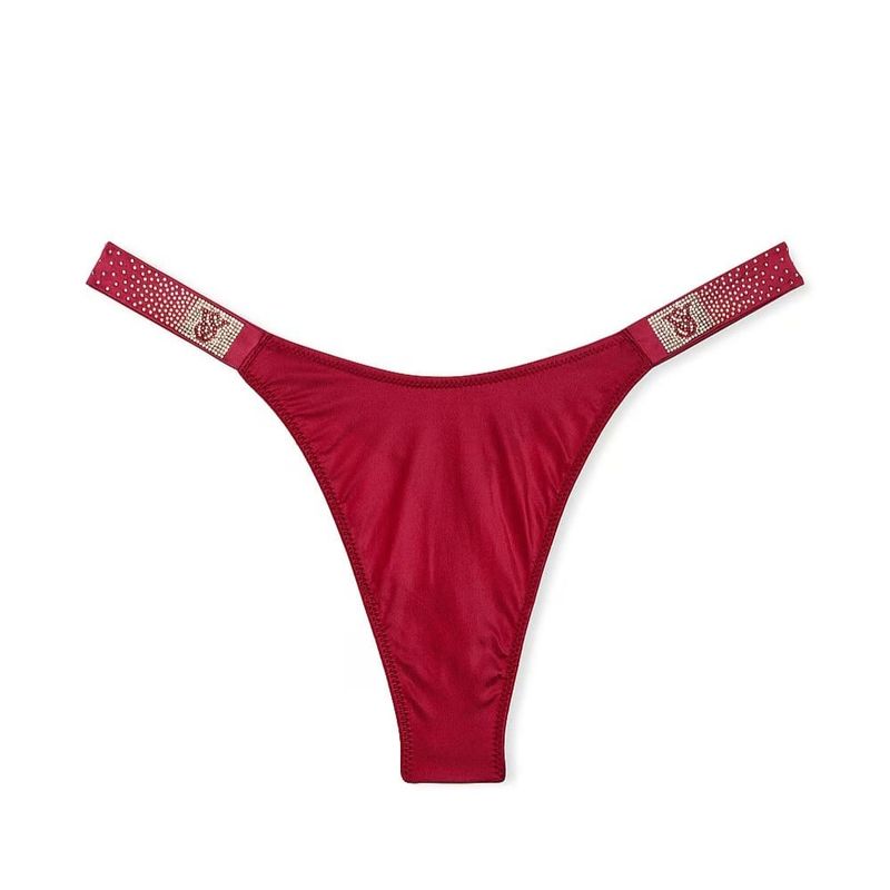 VICTORIA'S SECRET - Panty Tanga lisa Guinda Con Brillante Victorias secret
