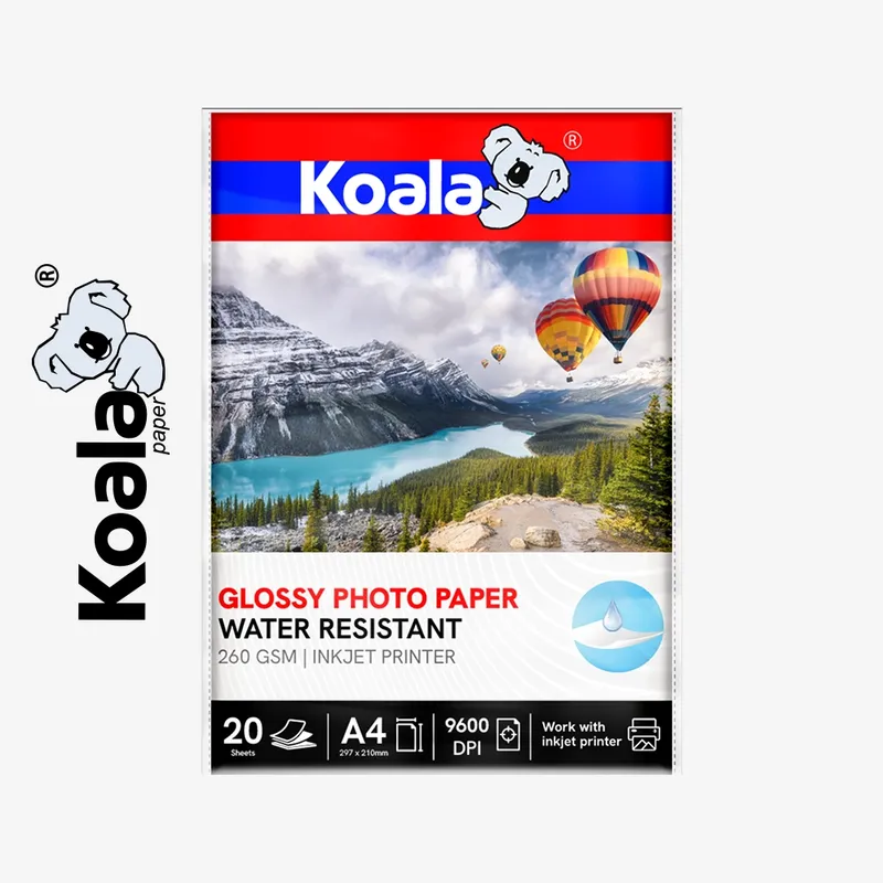 KOALA - Papel Fotográfico Brillante RC A4 260g X 20 hojas