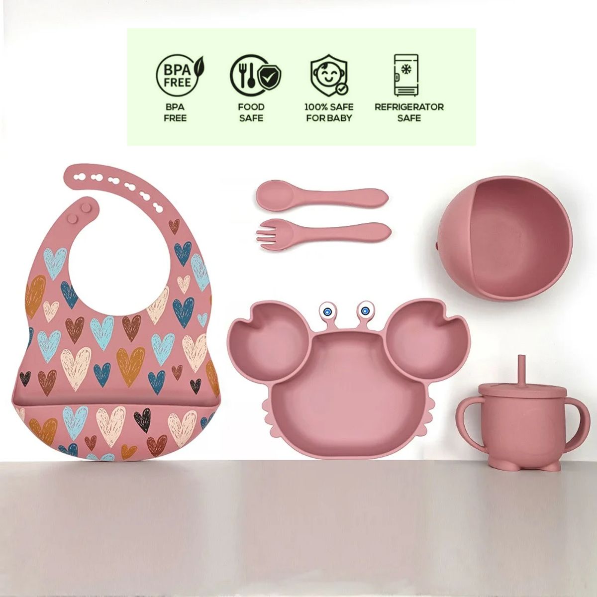 GENERICO - Set de alimentación para bebé colors