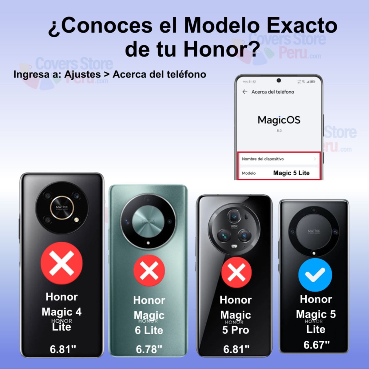 GENERICO - Funda para Honor Magic 5 Lite Anillo Metálico Antishock Azul