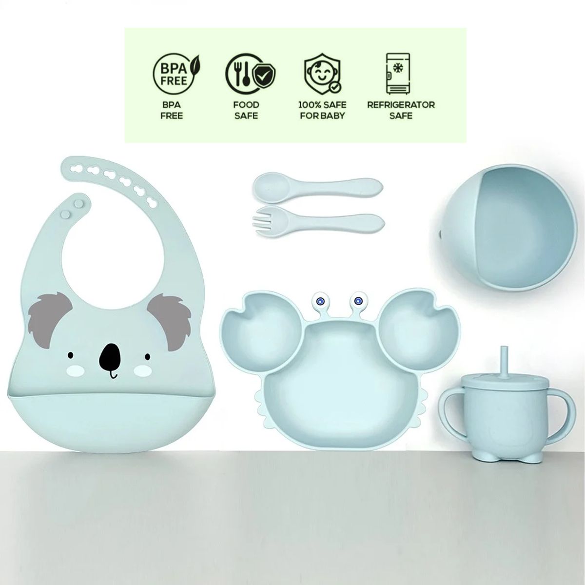 GENERICO - Set de alimentación para bebé fig coala