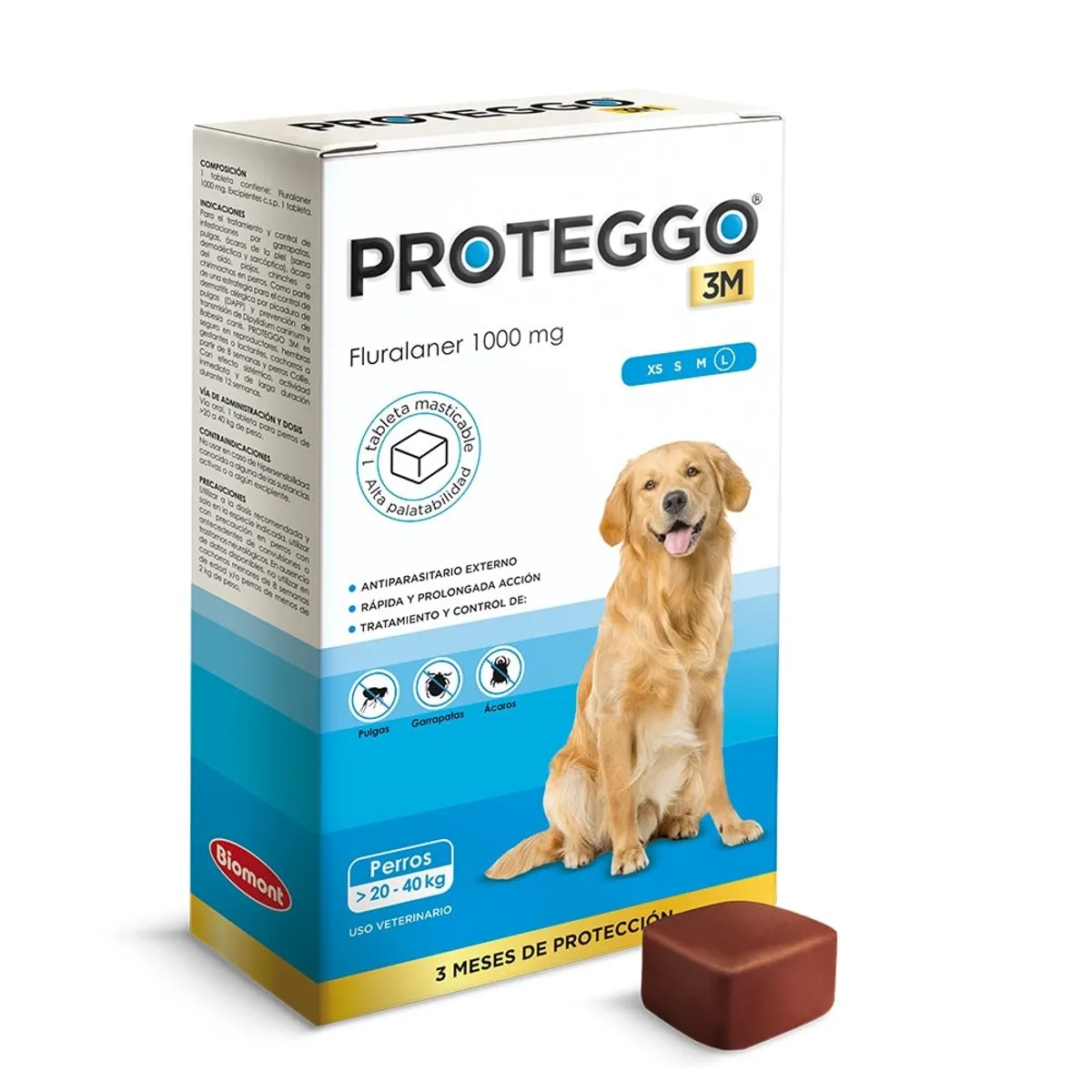 GENERICO - PROTEGGO 3M (3 MESES) 20 A 40 KG