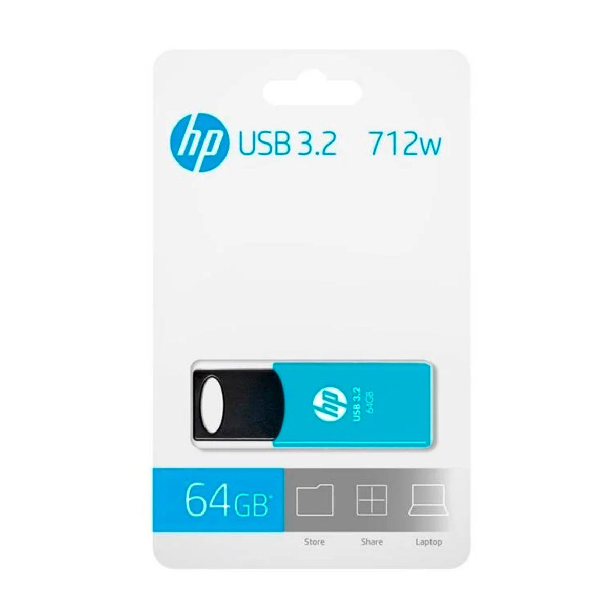HP - Memoria Usb 32 HP 712w 64GB Color Celeste