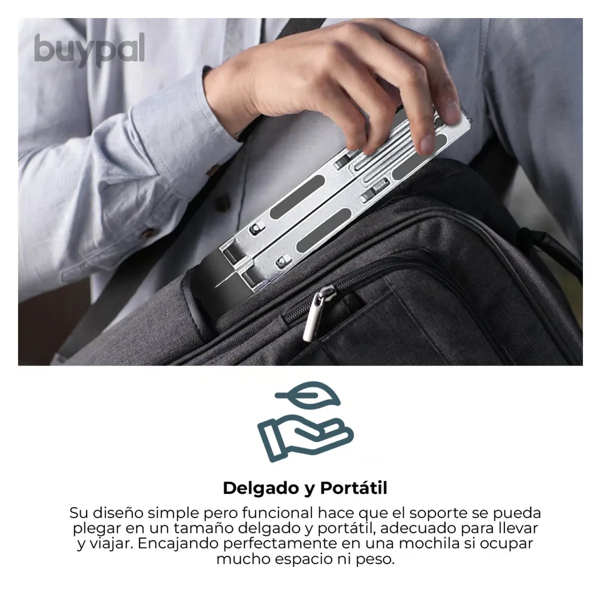 GENERICO - Soporte Aluminio Plegable Laptop Premium Portatil Multifuncion