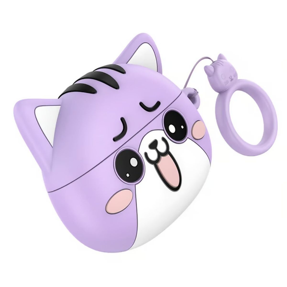 HOCO - Auriculares Inalámbricos Hoco EW46 Bluetooth TWS con Funda Gato LILA