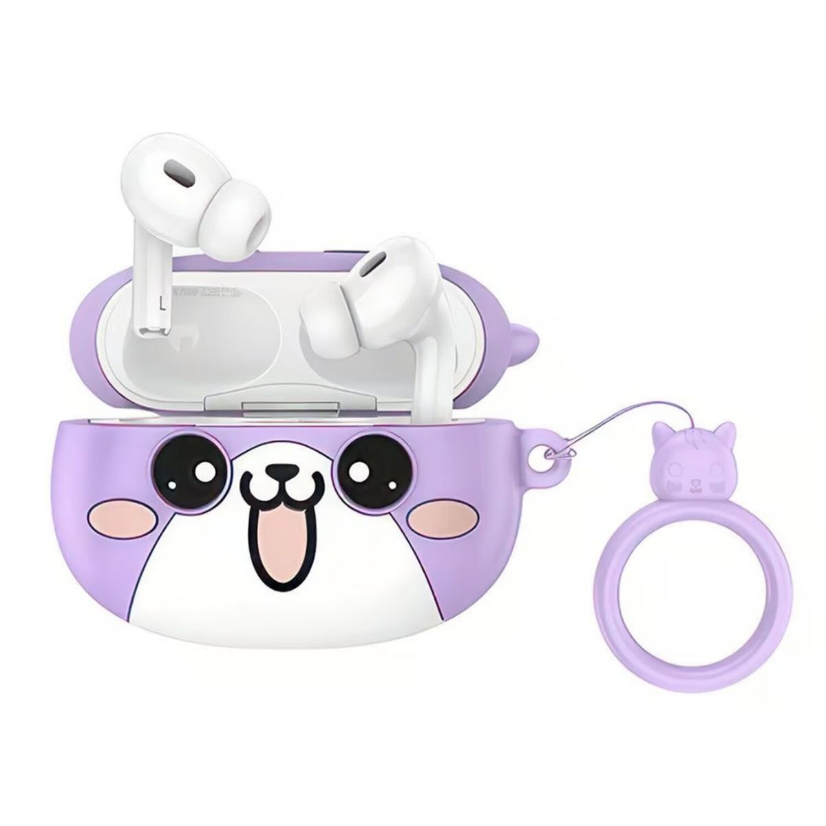 HOCO - Auriculares Inalámbricos Hoco EW46 Bluetooth TWS con Funda Gato LILA