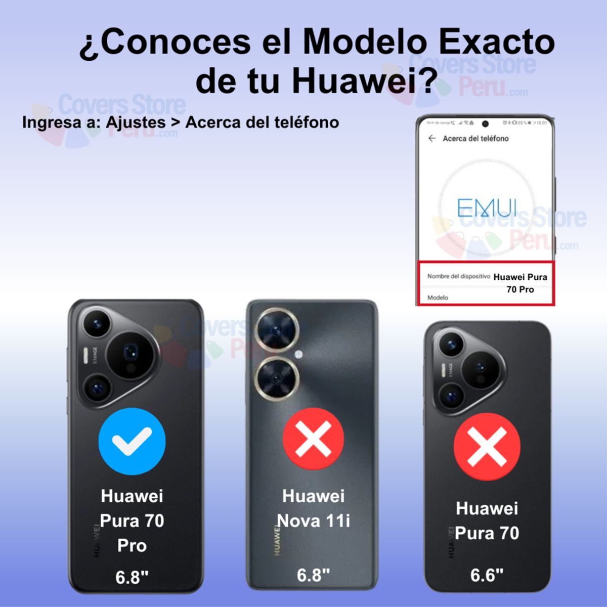 GENERICO - Funda para Huawei Pura 70 Pro TPU 100% Transparente