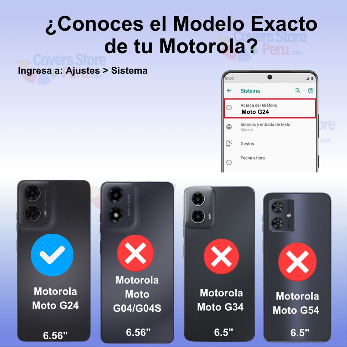 GENERICO - Funda para Motorola Moto G24 TPU 100% Transparente