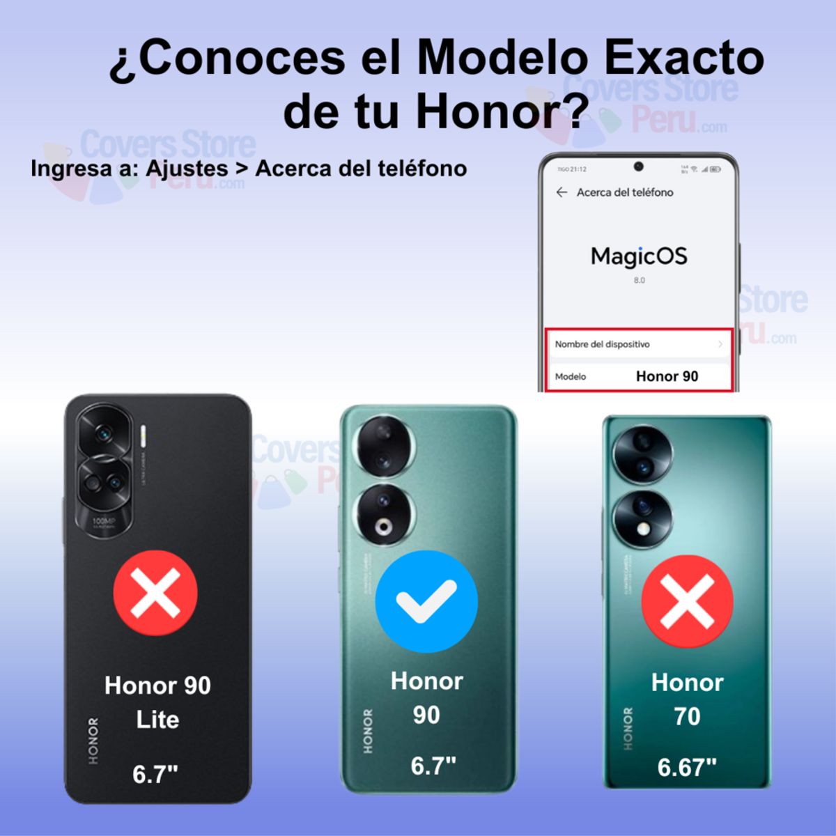 GENERICO - Funda para Honor 90 TPU 100% Transparente Antishock