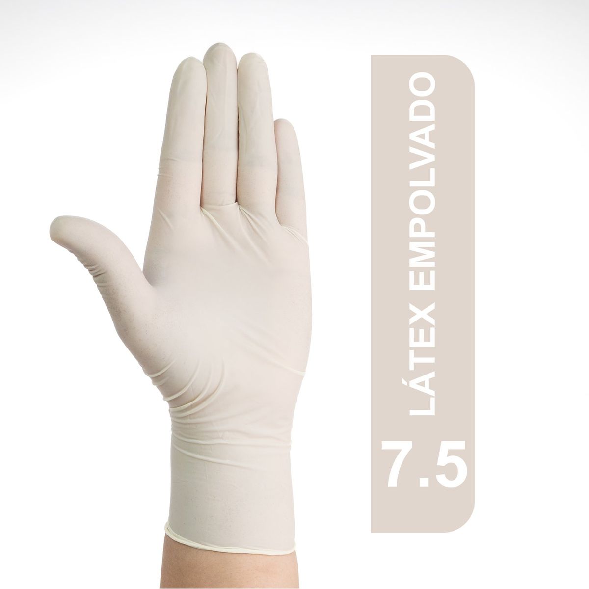 GENERICO - Guantes Estériles Empolvados Blancos Talla 7.5