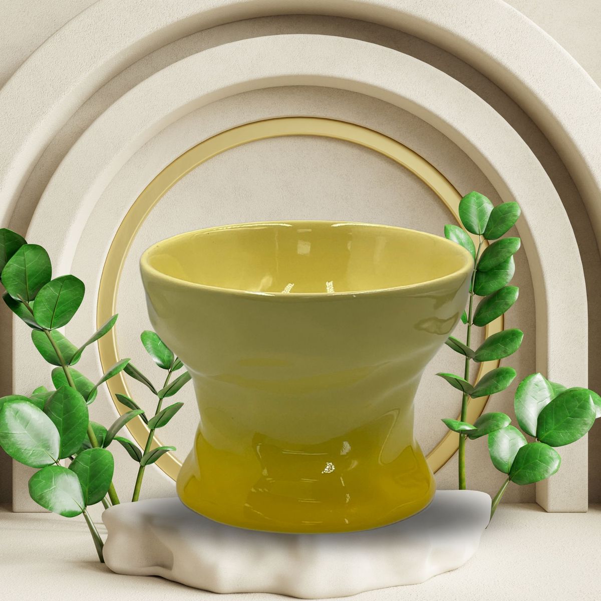 GENERICO - TwistBowl Comedero Elevado de Cerámica